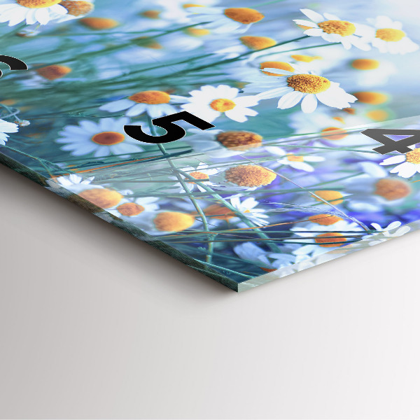 Square glass wall clock Butterfly in the meadow