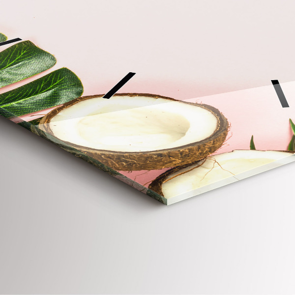 Square glass wall clock Summer mood