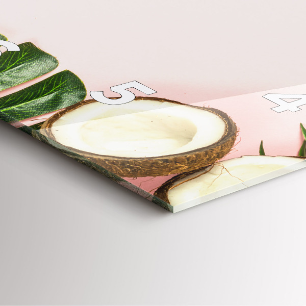 Square glass wall clock Summer mood