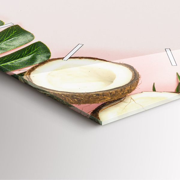 Square glass wall clock Summer mood