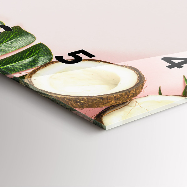 Square glass wall clock Summer mood