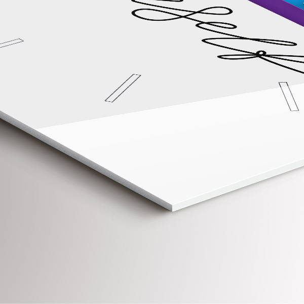 Square glass wall clock The inscription Be yourself