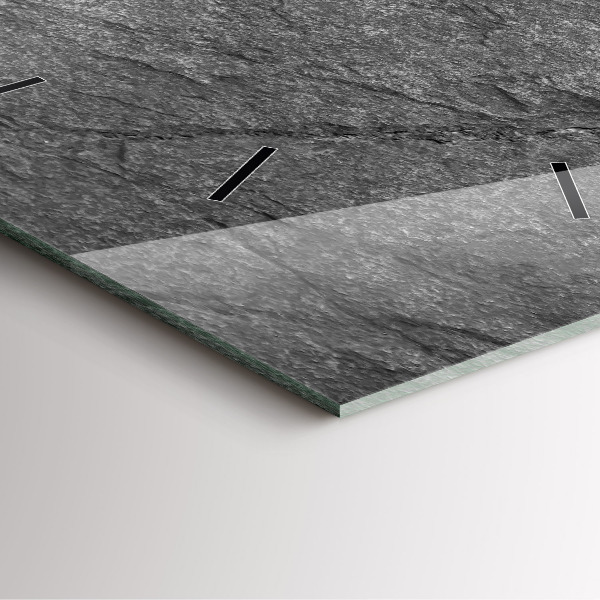 Square glass wall clock Volcanic rock