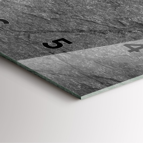 Square glass wall clock Volcanic rock