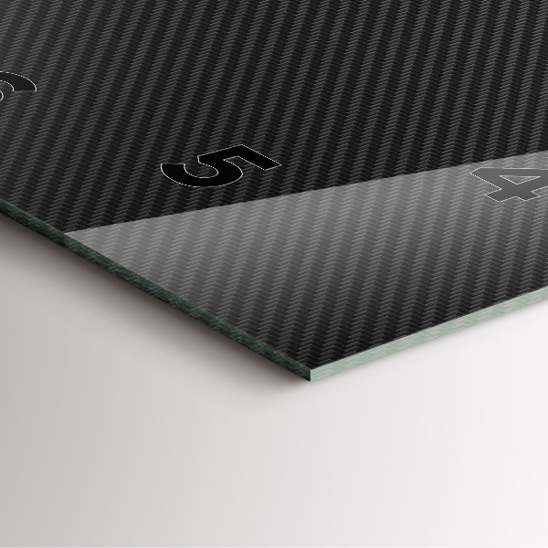 Square glass wall clock Dark abstraction