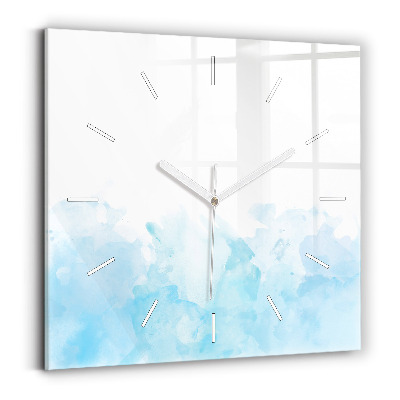 Square glass wall clock Painted spots