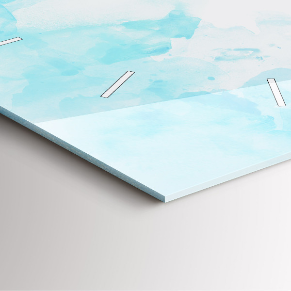 Square glass wall clock Painted spots