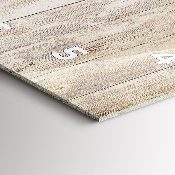 Square glass wall clock Wooden panels