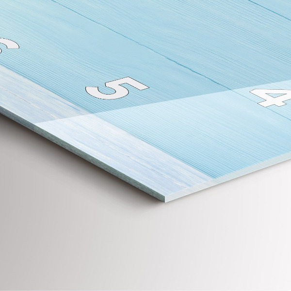 Square glass wall clock Children's board