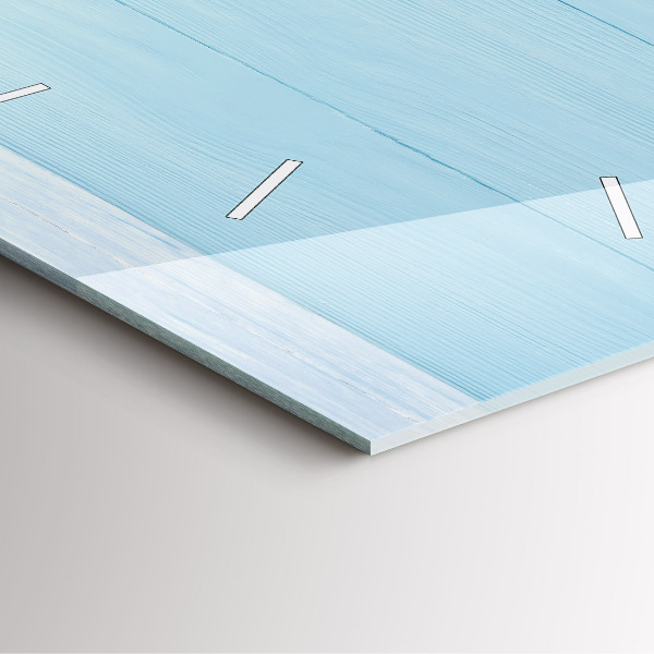 Square glass wall clock Children's board