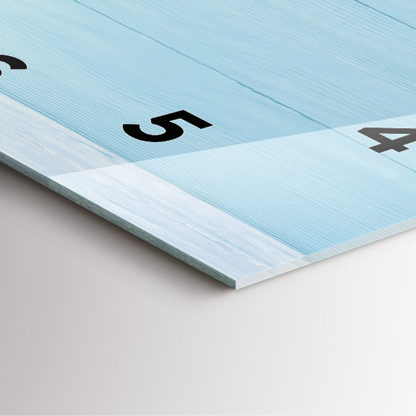 Square glass wall clock Children's board