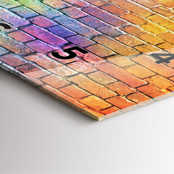 Square glass wall clock Painted wall