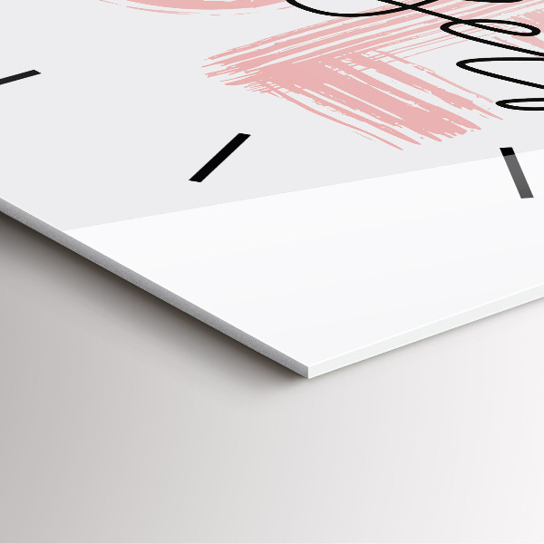 Square glass wall clock The inscription Be yourself