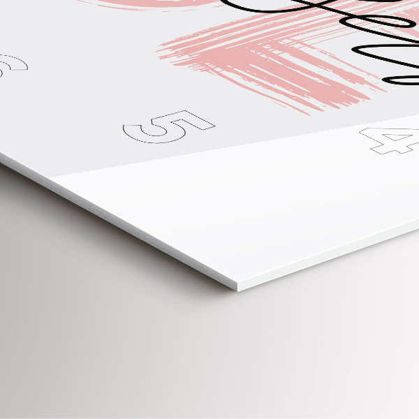 Square glass wall clock The inscription Be yourself