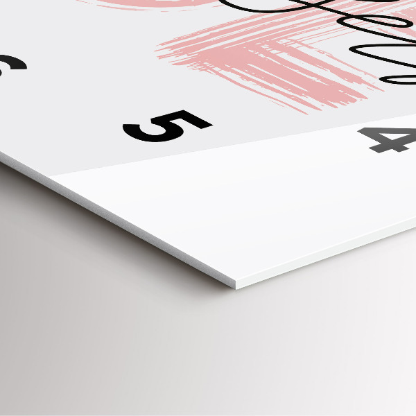 Square glass wall clock The inscription Be yourself