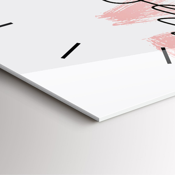 Square glass wall clock The inscription Love yourself