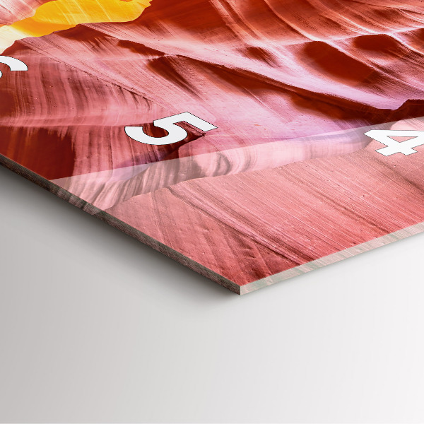 Square glass wall clock Sand Canyon