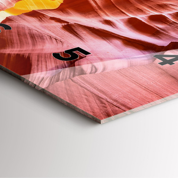 Square glass wall clock Sand Canyon