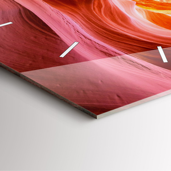 Square glass wall clock Canyon