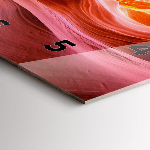 Square glass wall clock Canyon