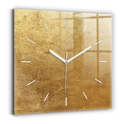Square glass wall clock Decorative canvas