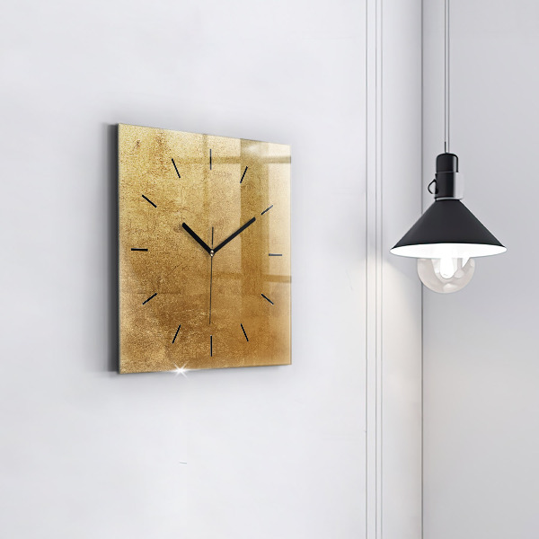 Square glass wall clock Decorative canvas