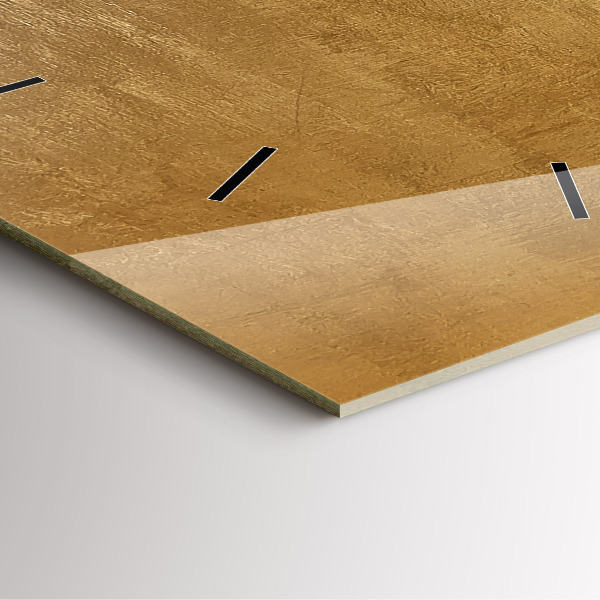 Square glass wall clock Decorative canvas