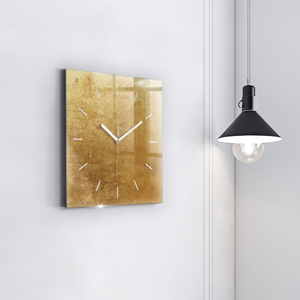 Square glass wall clock Decorative canvas