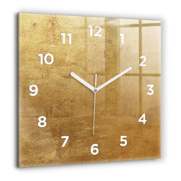 Square glass wall clock Decorative canvas