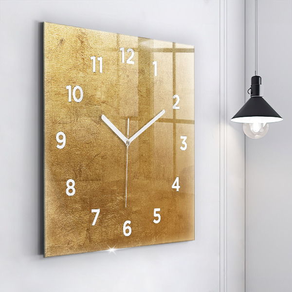 Square glass wall clock Decorative canvas