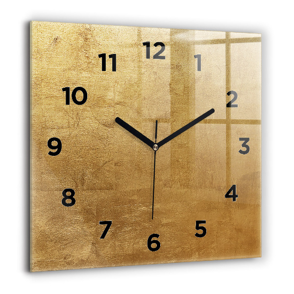 Square glass wall clock Decorative canvas