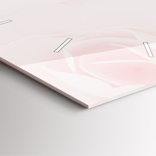 Square glass wall clock Blooming roses