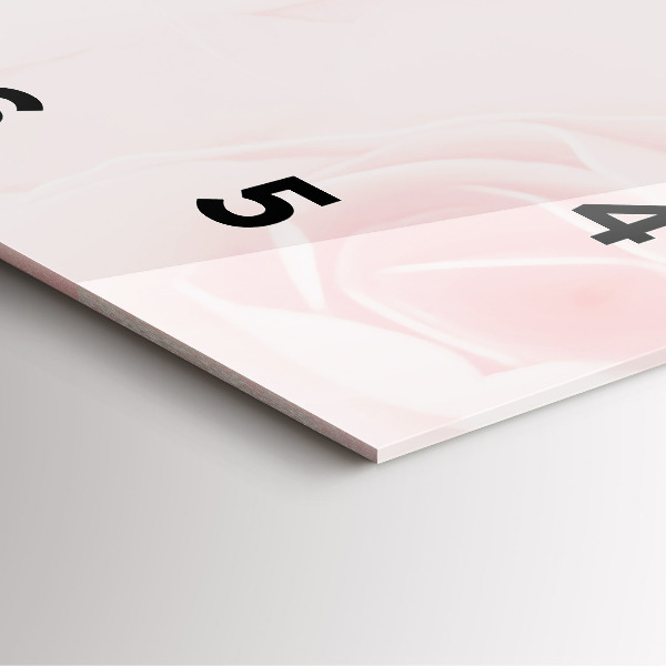 Square glass wall clock Blooming roses