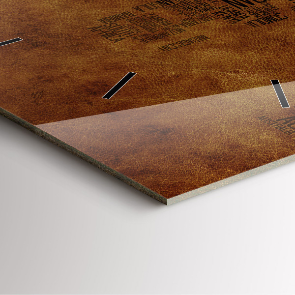 Square glass wall clock Map and country names