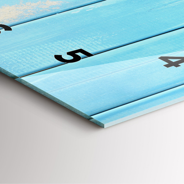 Square glass wall clock Beach accessories and boards