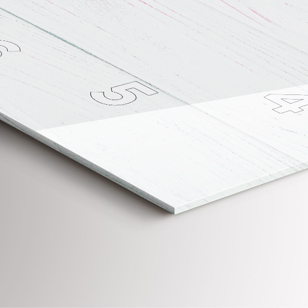 Square glass wall clock Spring flowers