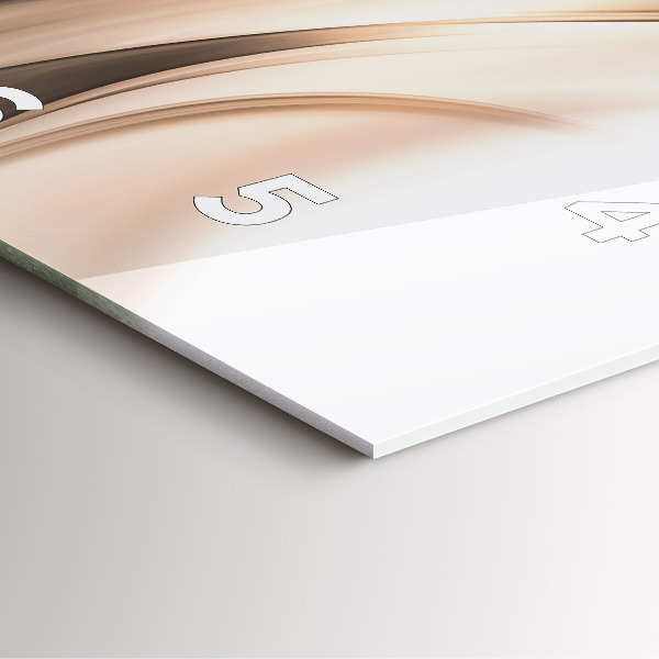 Square glass wall clock Abstraction line