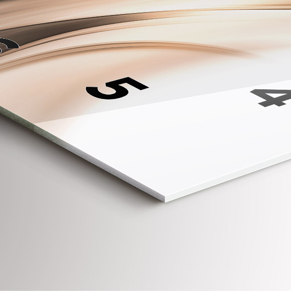 Square glass wall clock Abstraction line