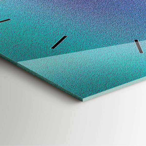 Square glass wall clock Gradient pattern