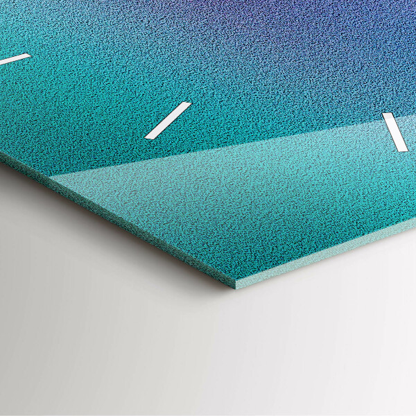 Square glass wall clock Gradient pattern