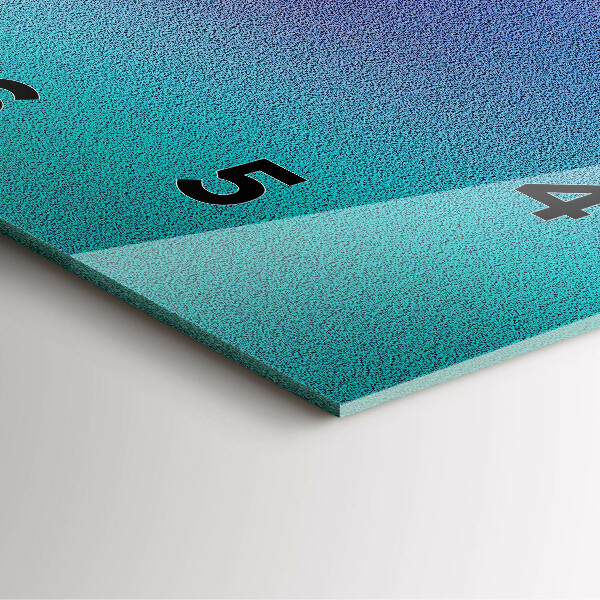 Square glass wall clock Gradient pattern