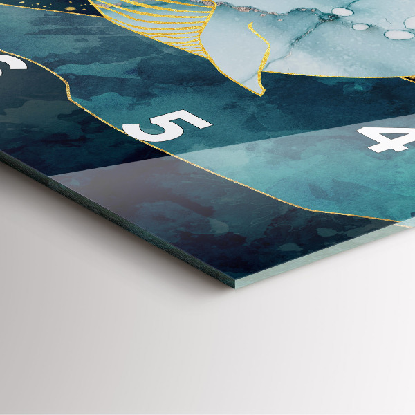 Square glass wall clock Abstract whale