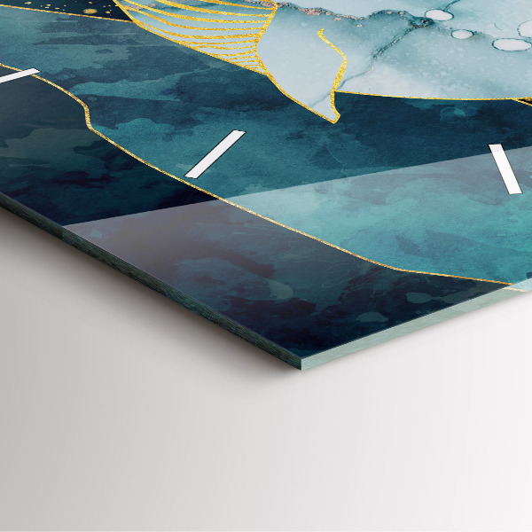 Square glass wall clock Abstract whale