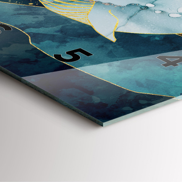 Square glass wall clock Abstract whale