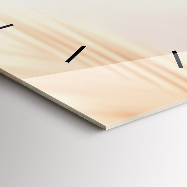 Square glass wall clock Creamy abstraction