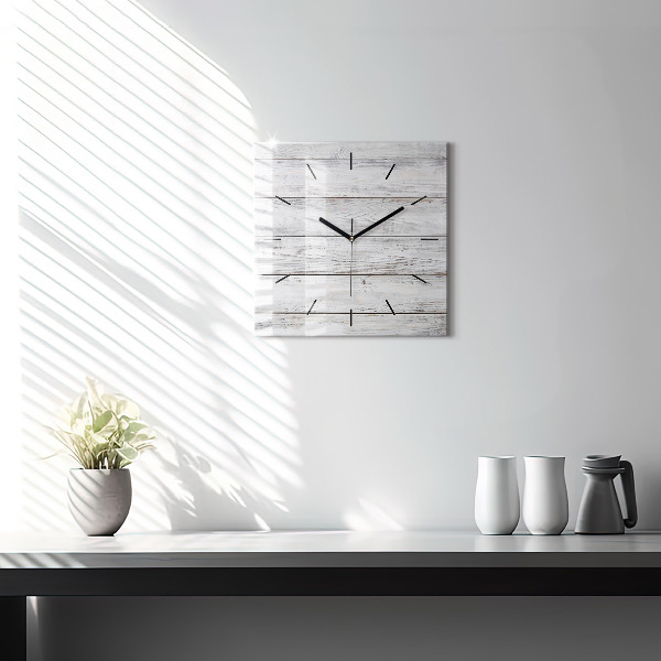 Square glass wall clock Painted boards