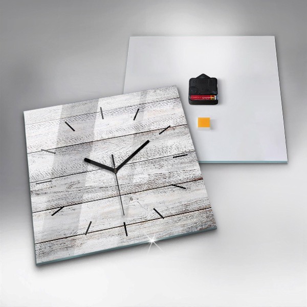 Square glass wall clock Painted boards