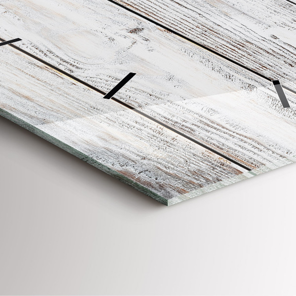 Square glass wall clock Painted boards