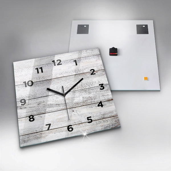 Square glass wall clock Painted boards