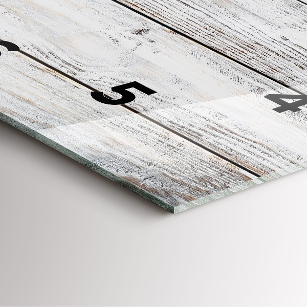 Square glass wall clock Painted boards